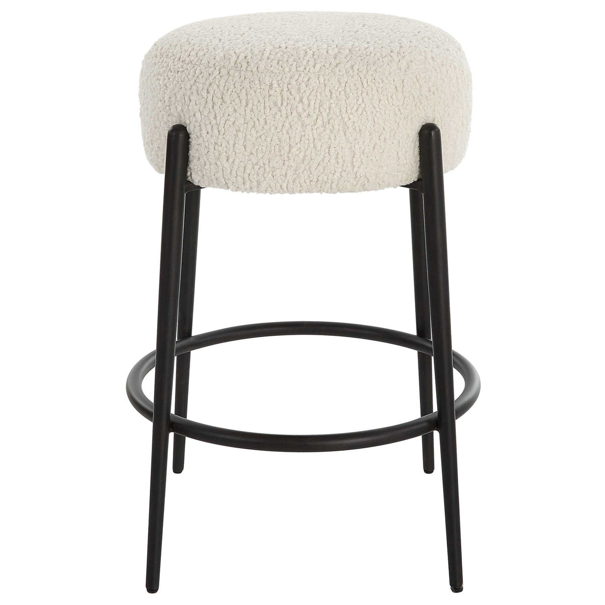 Arles - Plush Counter Stool - White