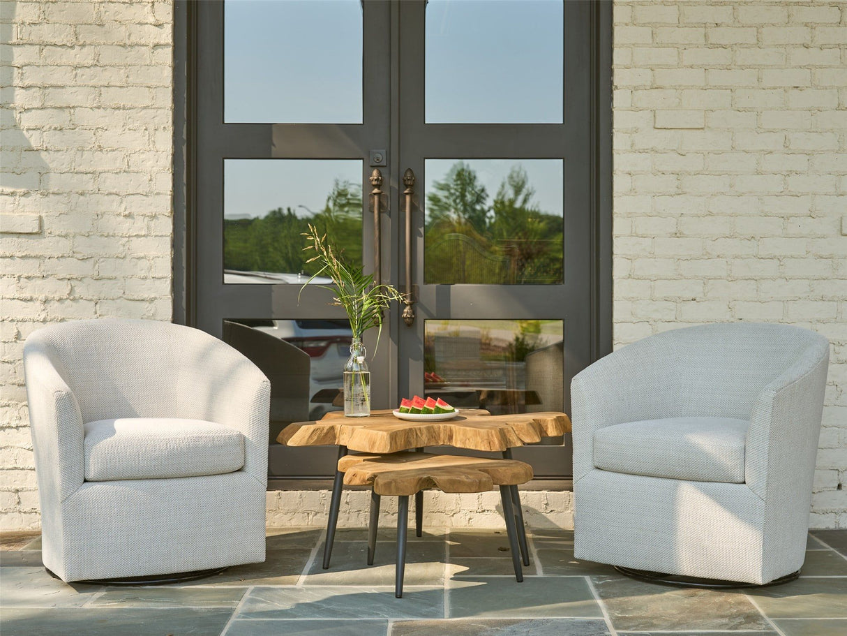 Burke - Outdoor Swivel Chair, Special Order - White