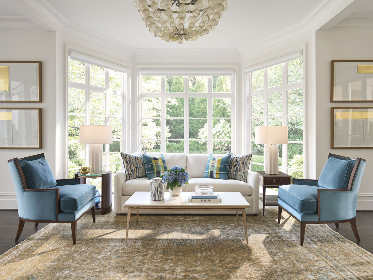 Rendezvous - Lennox Round Accent Table - Dark Brown / White