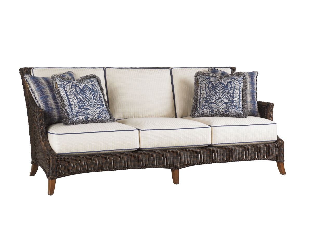 Island Estate Lanai - Sofa - Dark Brown / White