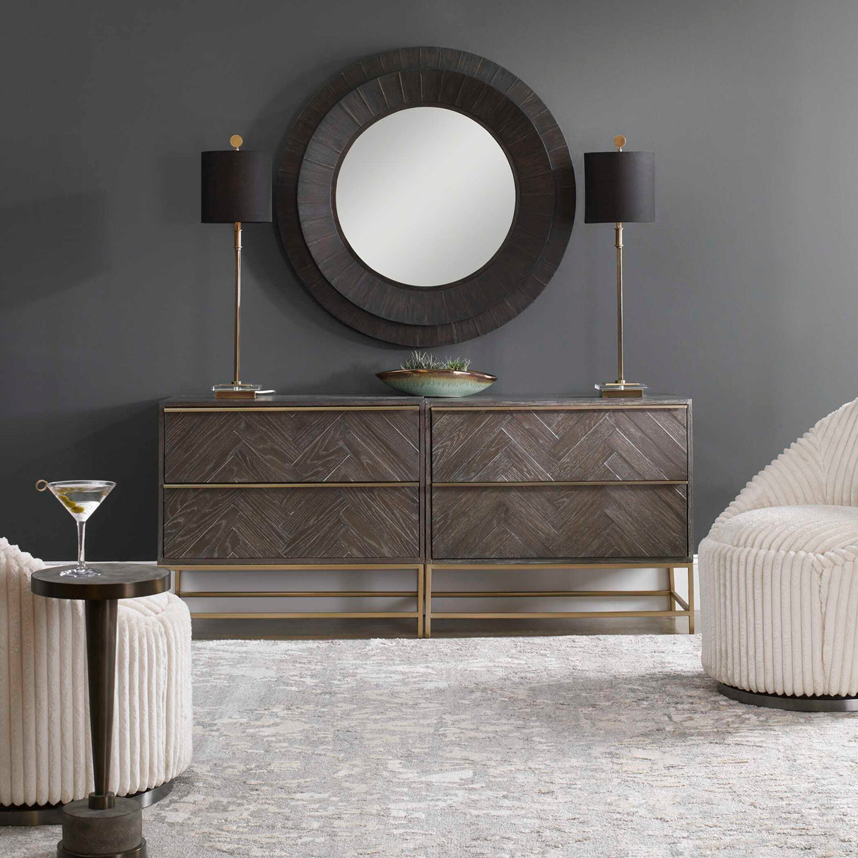 Volante - Table Lamp - Antique Brass