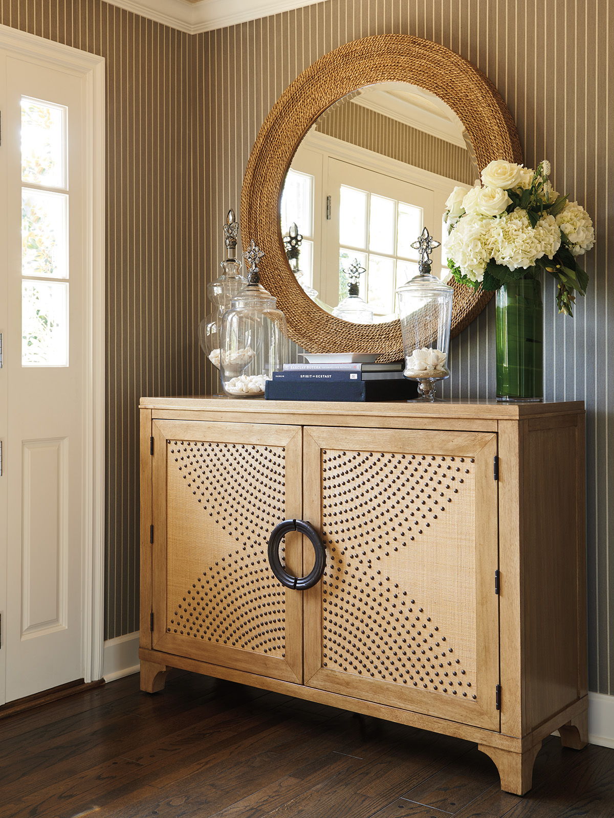 Newport - Lido Isle Nailhead Hall Chest - Light Brown