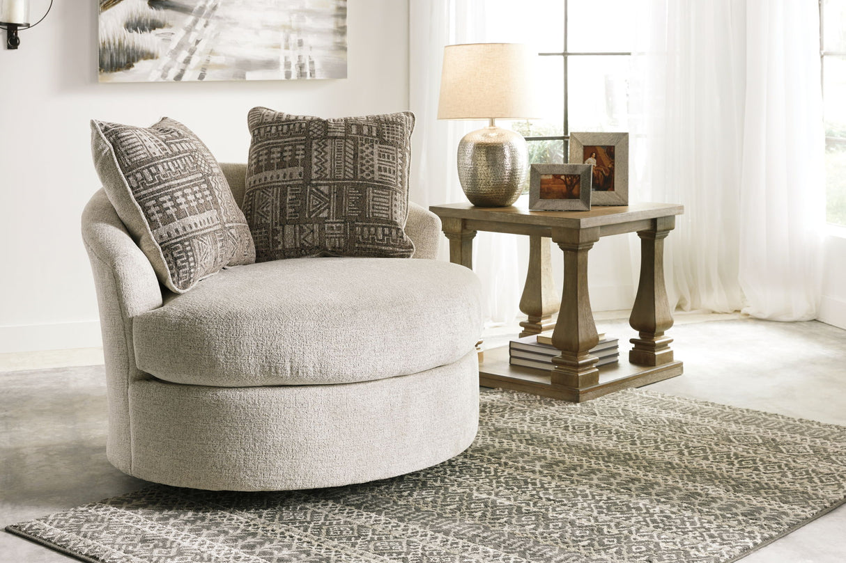 Soletren - Swivel Accent Chair - Stone