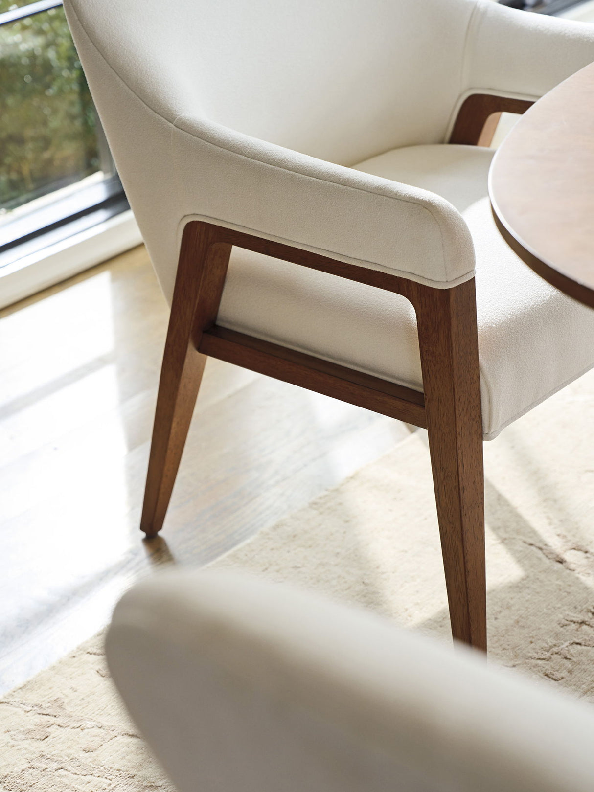 La Costa - Seacove Upholstered Arm Chair - Beige / Dark Brown