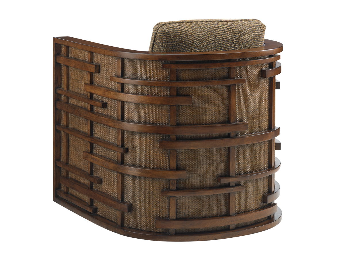 Island Fusion - Semerang Swivel Chair - Dark Brown / Light Brown