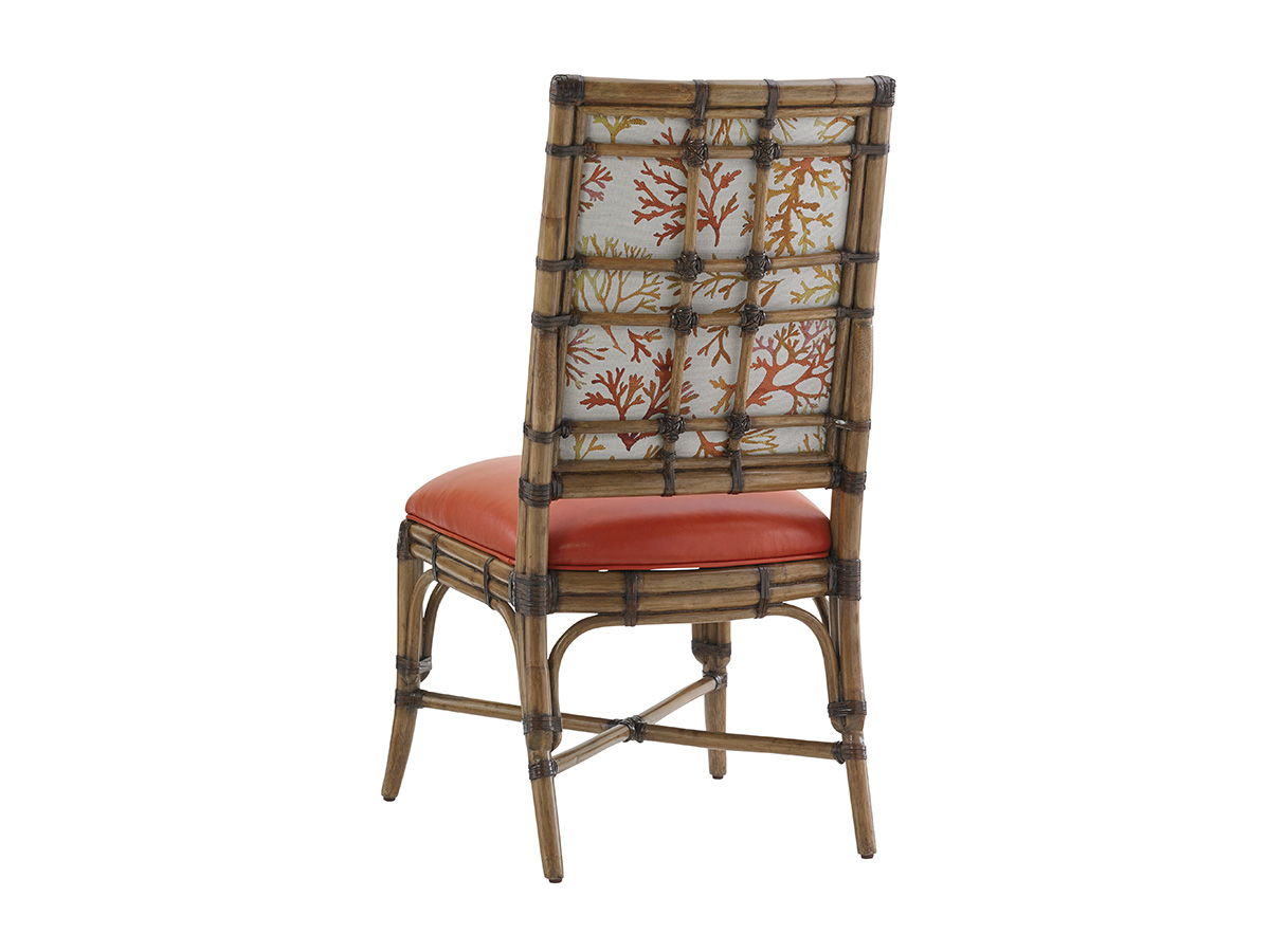 Twin Palms - Summer Isle Upholstered Side Chair - Light Brown / Orange