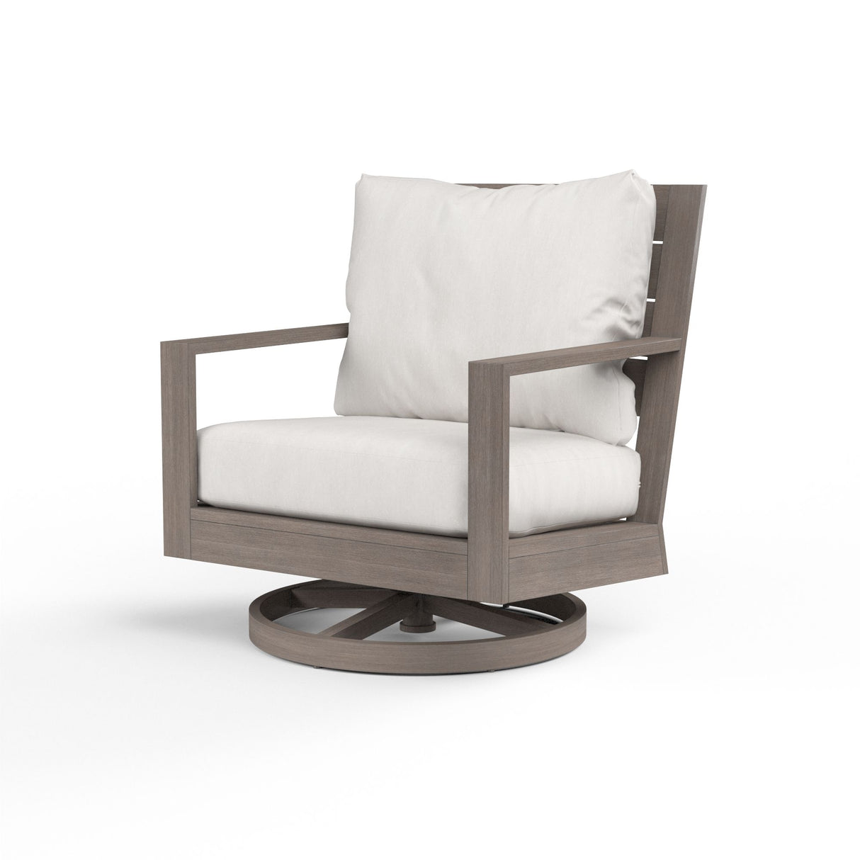 Laguna - Swivel Club Rocker, No Welt - Canvas Flax / Gray