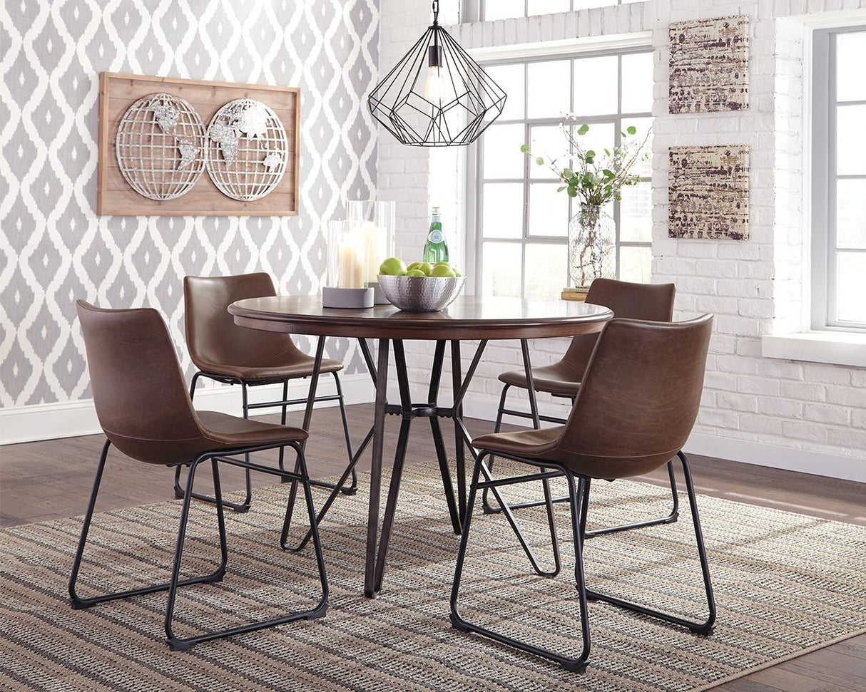 Centiar - Round Dining Room Table - Brown