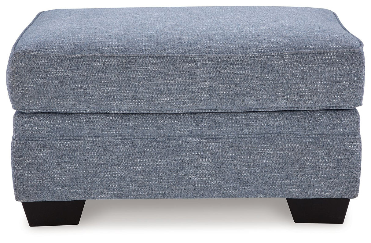 Carissa Manor - Ottoman - Denim