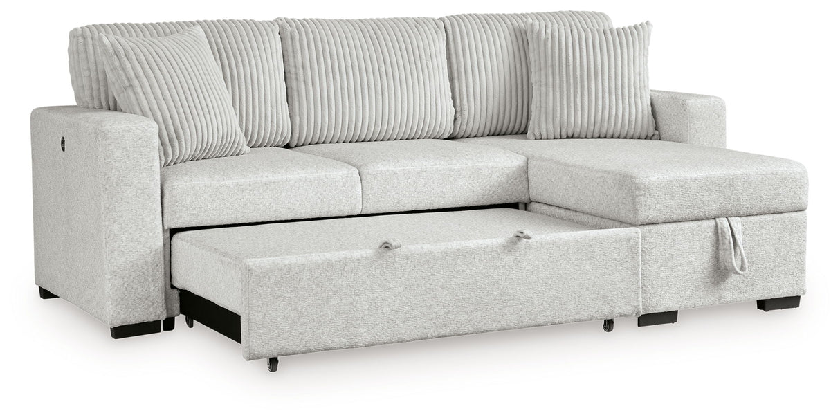 Wohlen - 2-Piece Sectional With Pop Up Sleeper And LAF Corner Chaise - Alloy