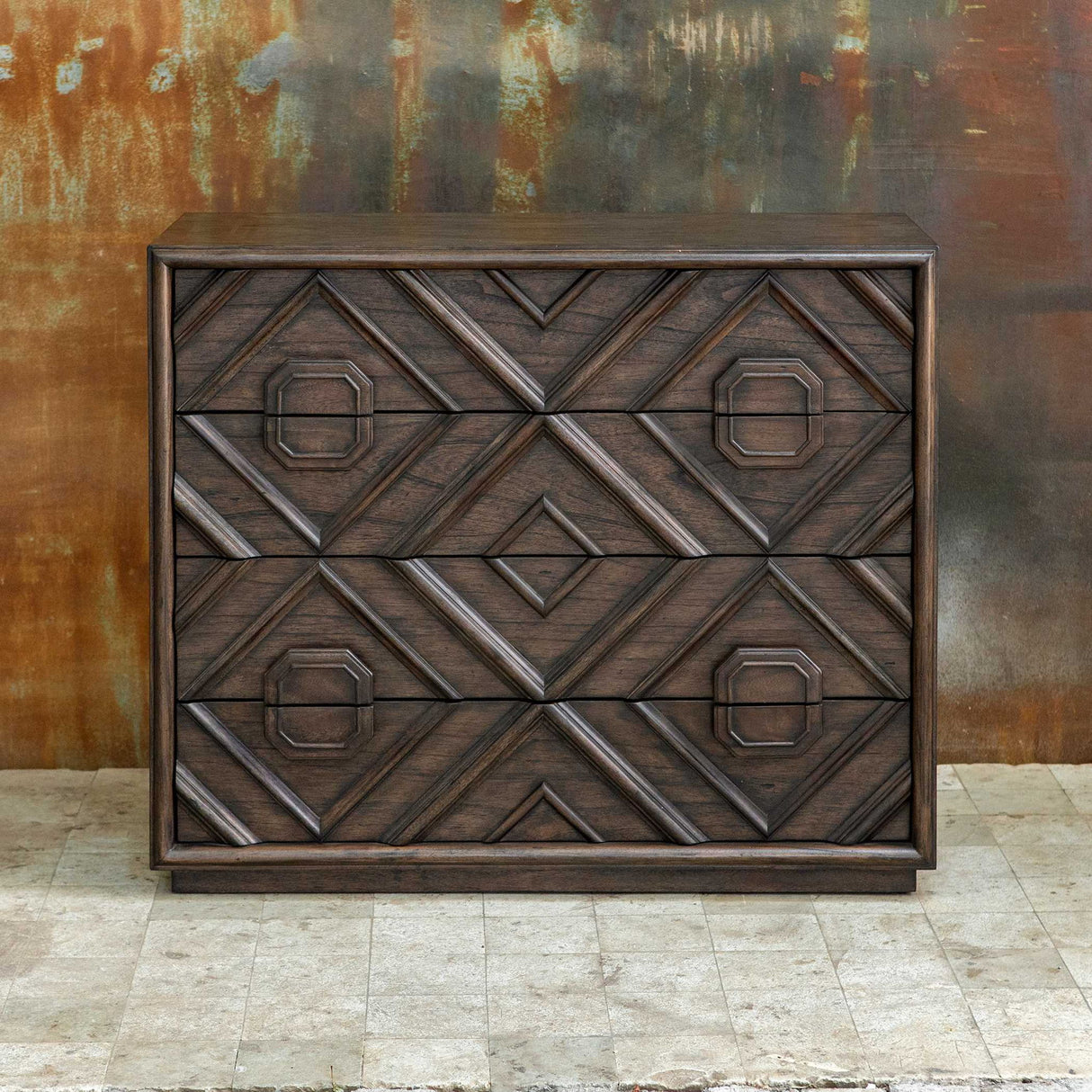 Mindra - Drawer Chest - Brown, Dark