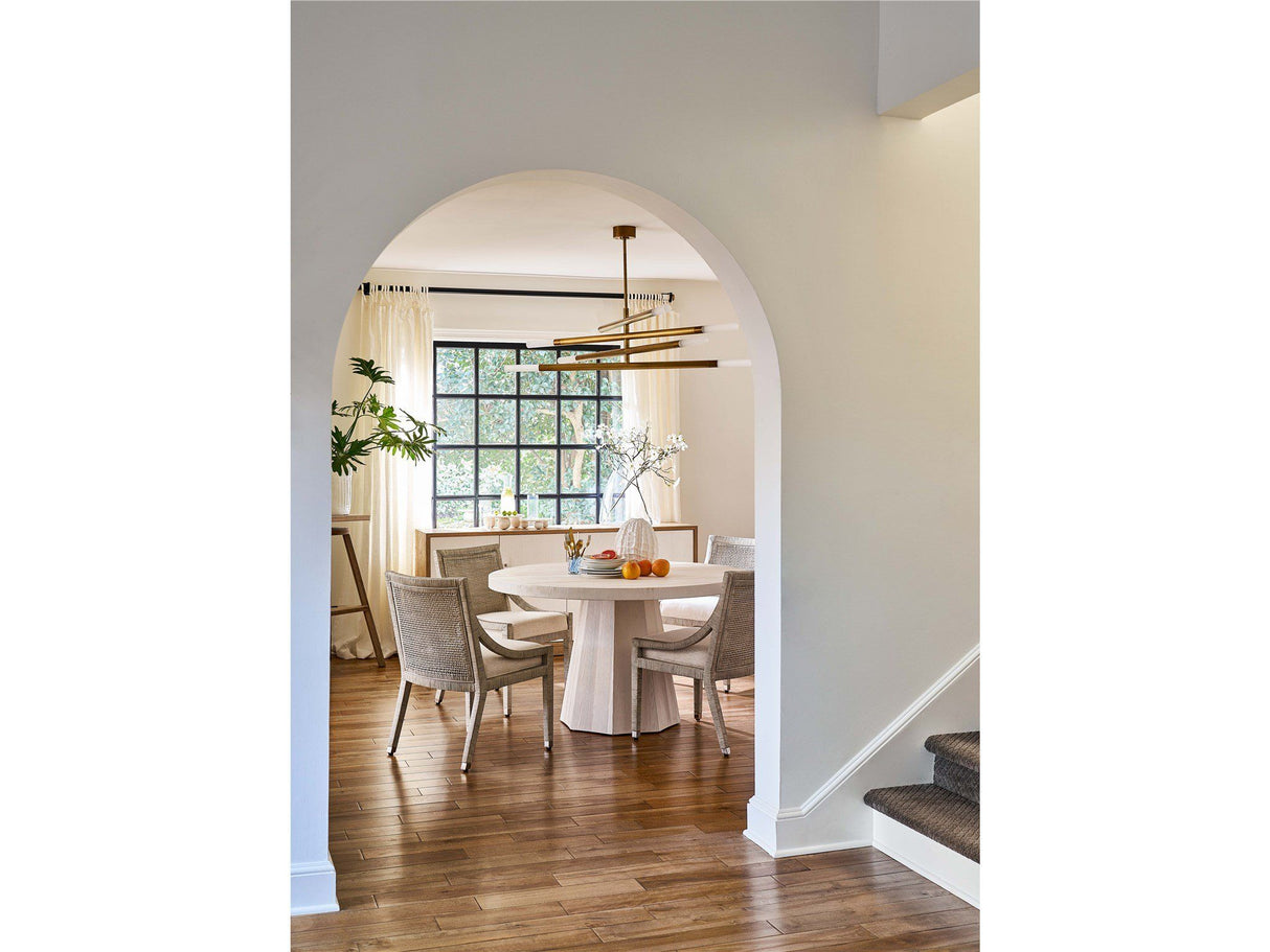 Weekender Coastal Living Home / Mackinaw - Round Dining Table - Pearl Silver