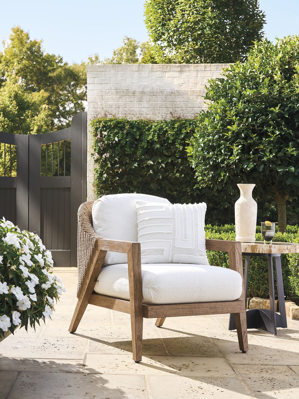 Isle Of Palms - Lounge Chair - Dark Brown / White