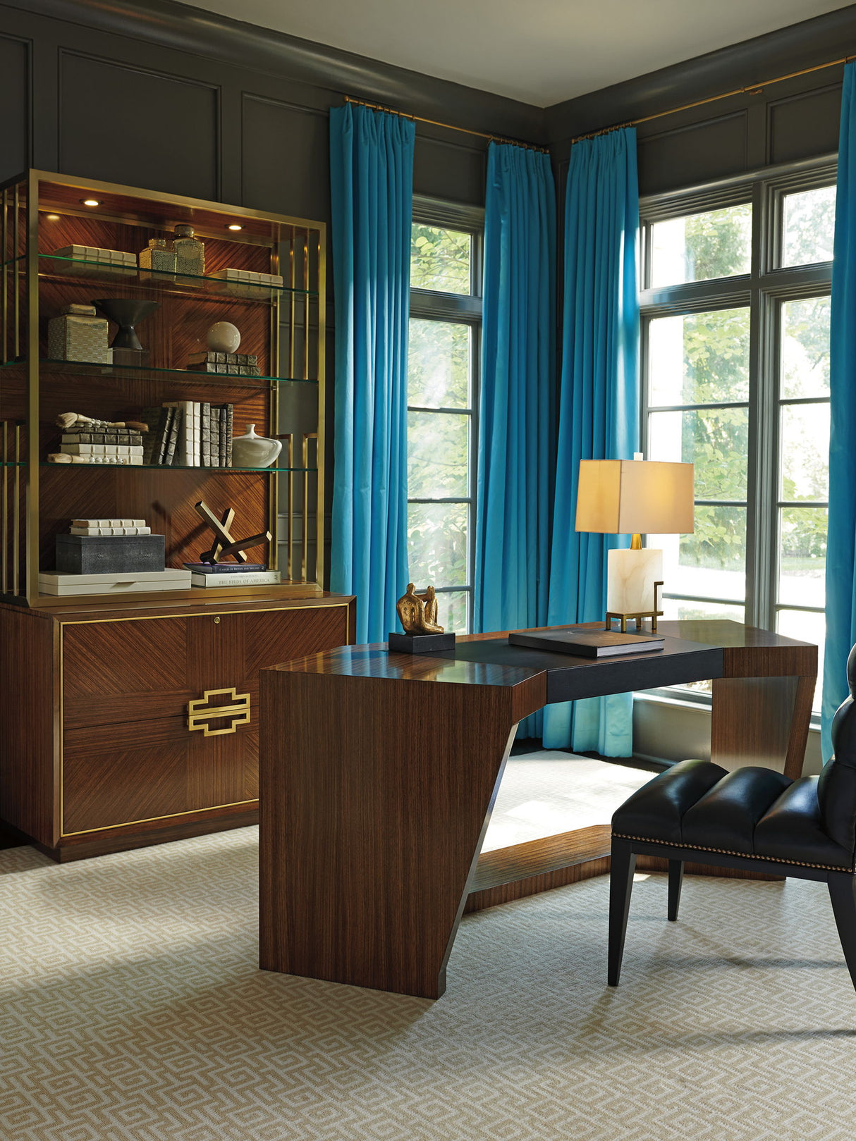 Aventura - Paragon Angled Writing Table - Dark Brown