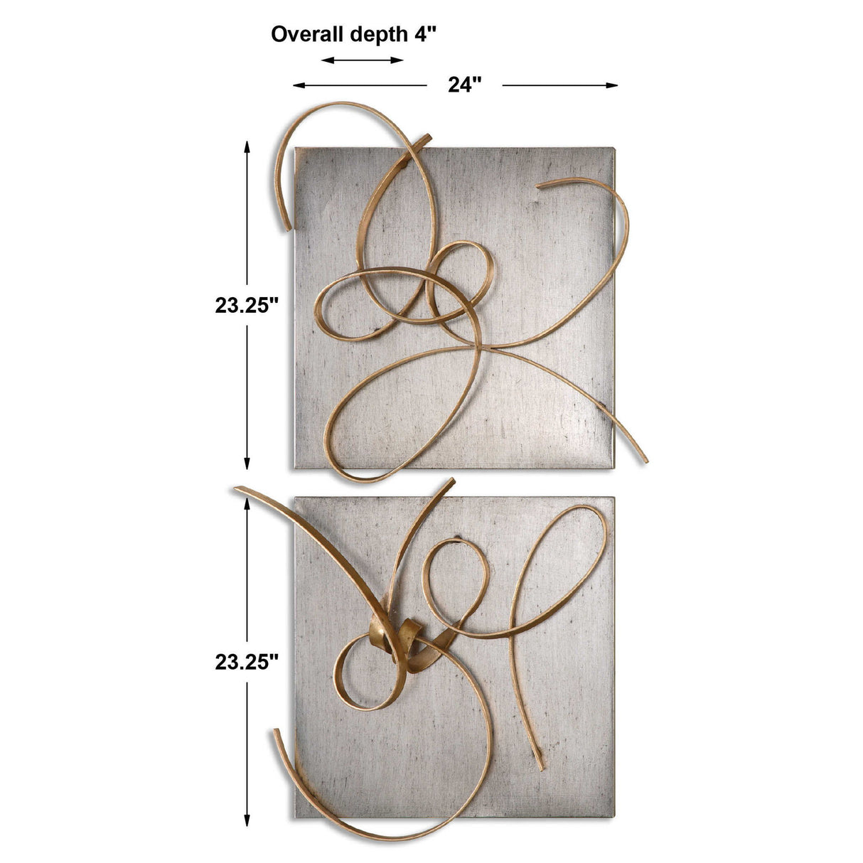 Harmony - Metal Wall Art, Set Of 2 - Gold