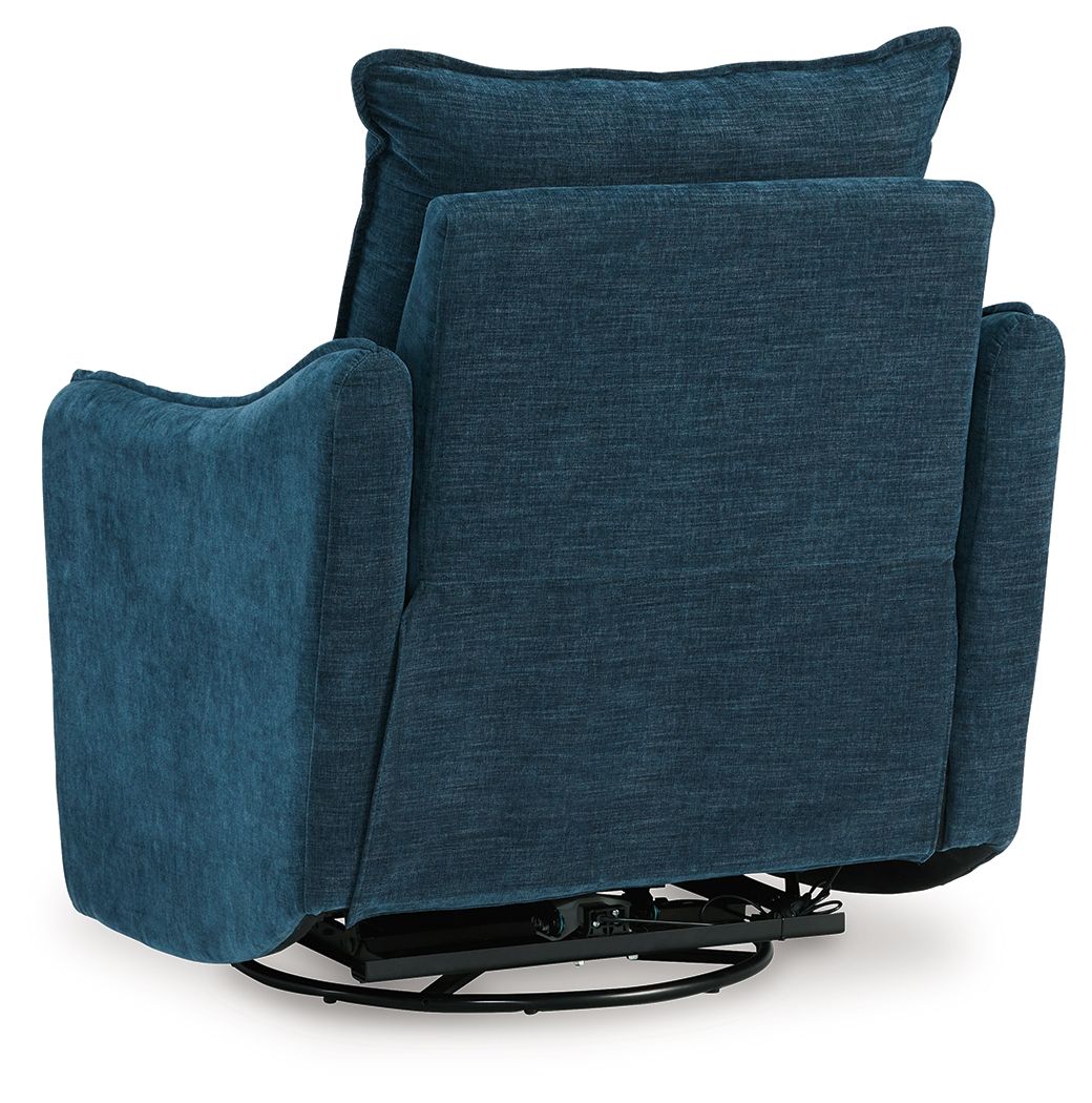 Mcburg - Swivel Power Recliner - Navy