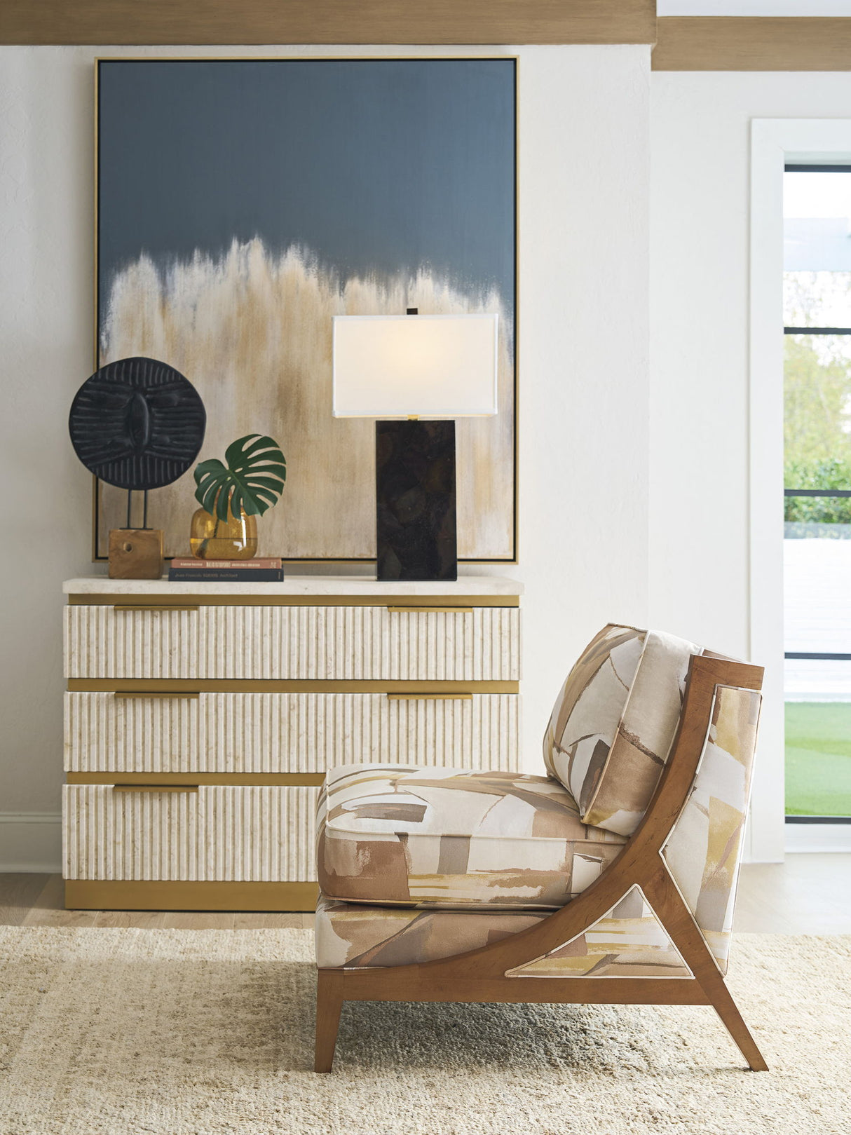 La Costa - Avenida Hall Chest - Dark Brown / Beige