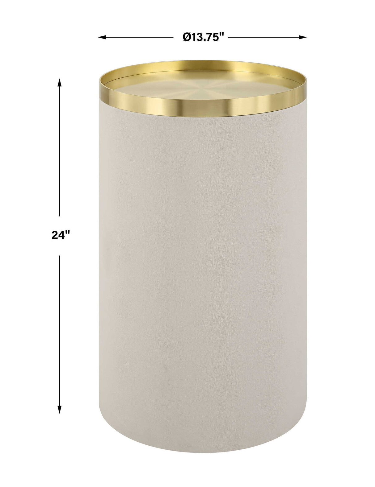 Circuit - Brass & White Accent Table - White