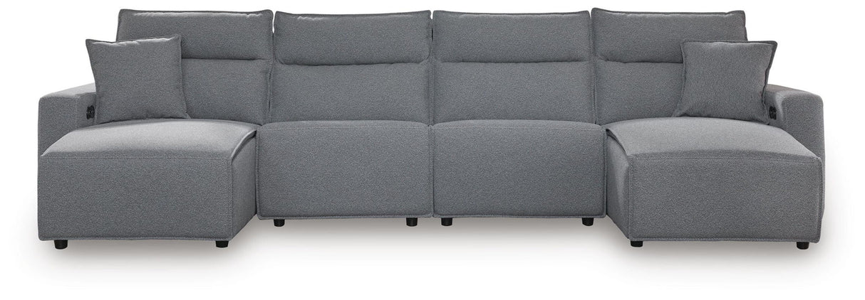 Modmax II - Reclining Sectional - Salt And Pepper