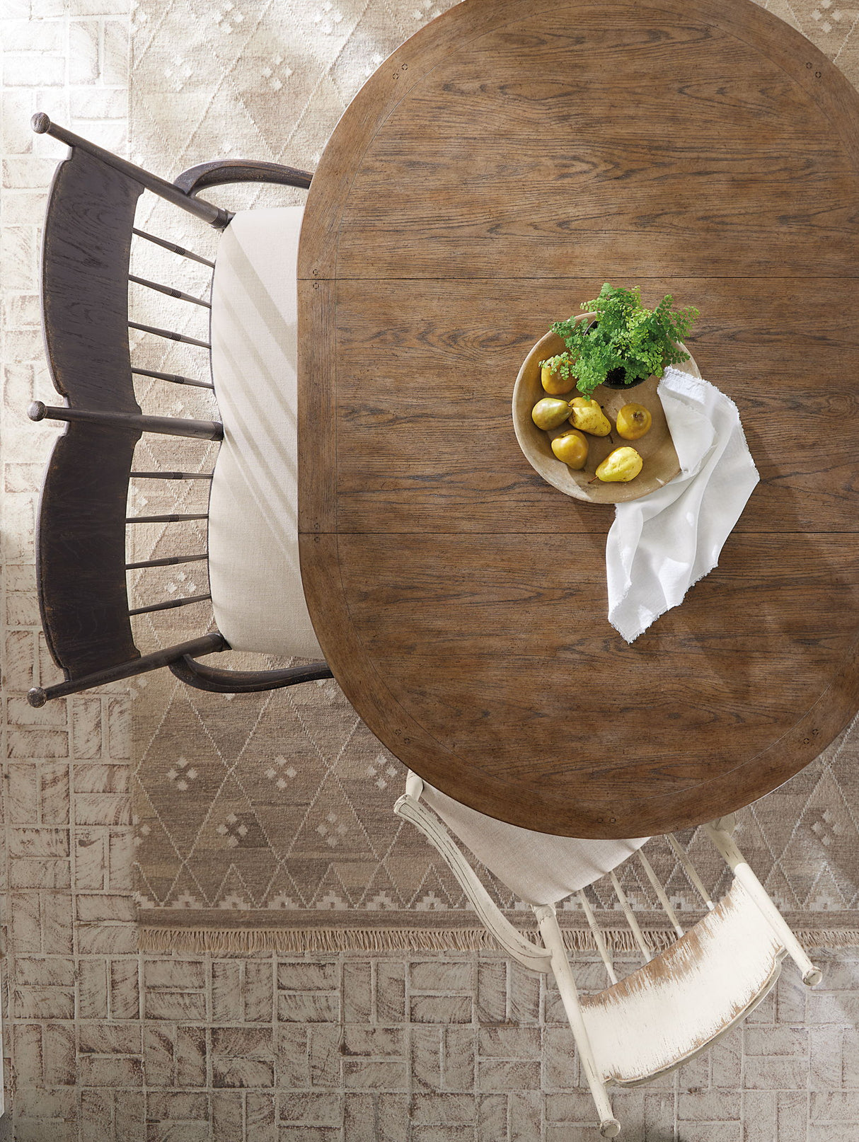 Americana - Round Pedestal Dining Table With One 22" Leaf