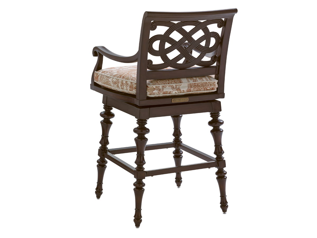 Royal Kahala Black Sands - Swivel Bar Stool - Dark Brown