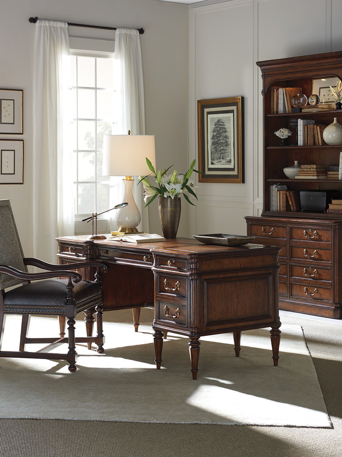 Richmond Hill - Wesley Desk - Dark Brown