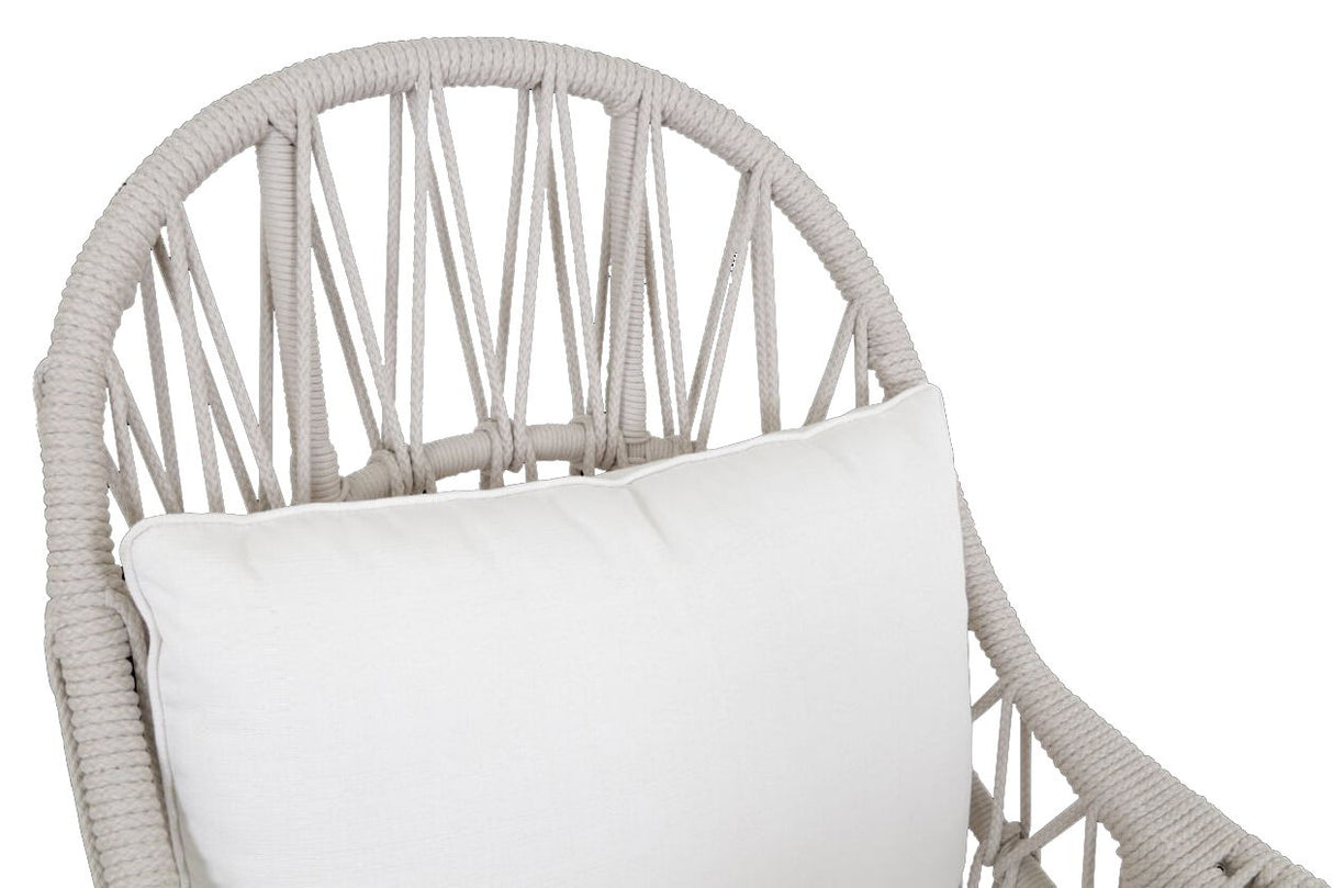 Dana - Rope Wing Chair, With Self Welt - Linen Canvas