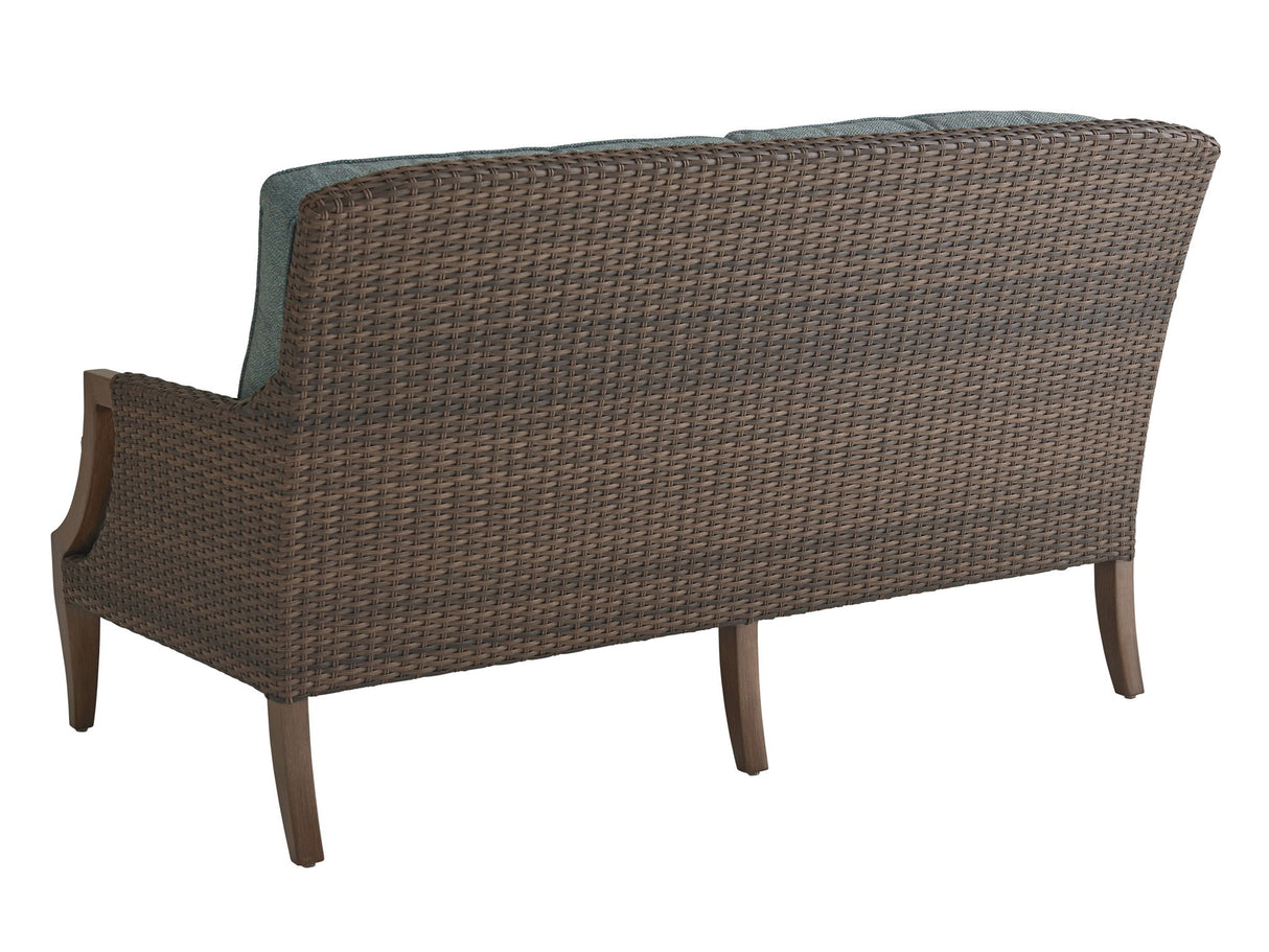 Harbor Isle - Wood Loveseat - Dark Brown