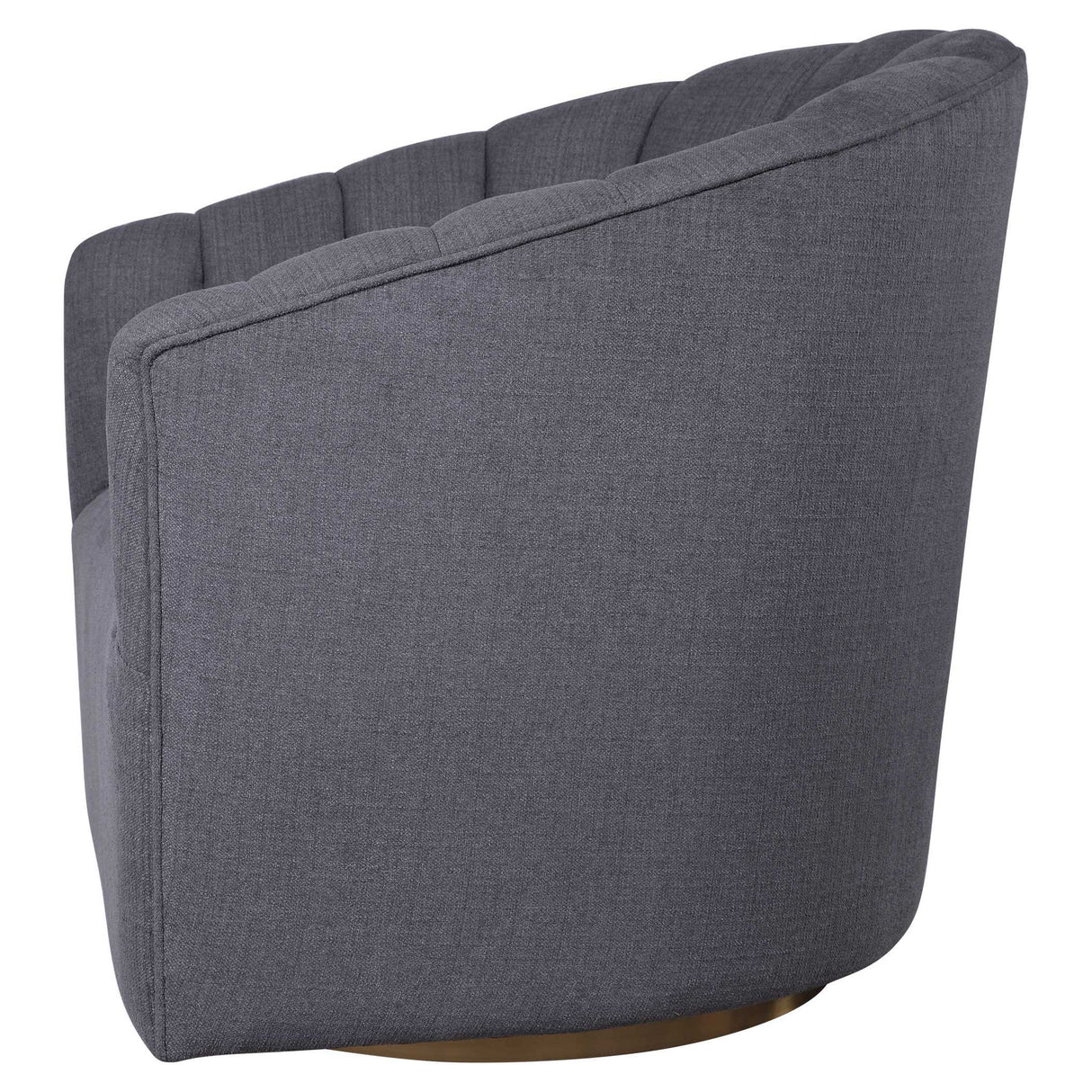 Cuthbert - Modern Swivel Chair - Gray, Dark