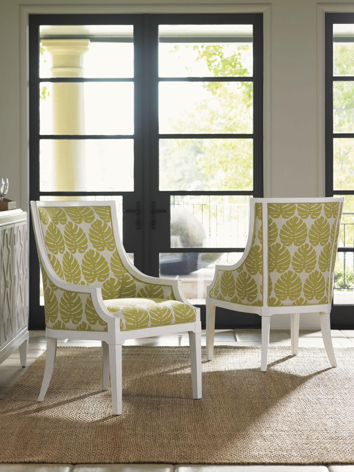 Ivory Key - Aqua Bay Chair - Dark Brown / Green