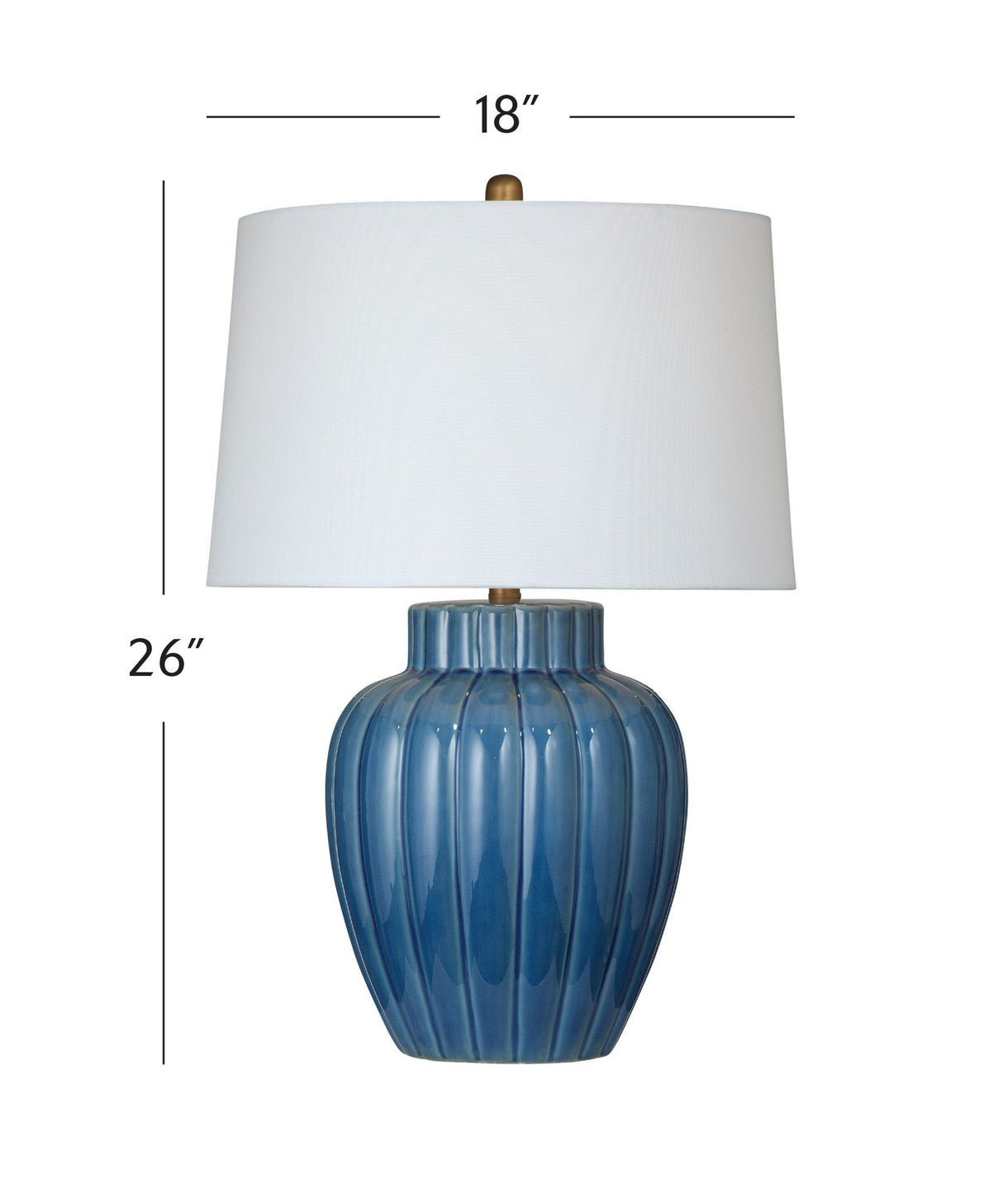 Avery - Table Lamp - Blue / White