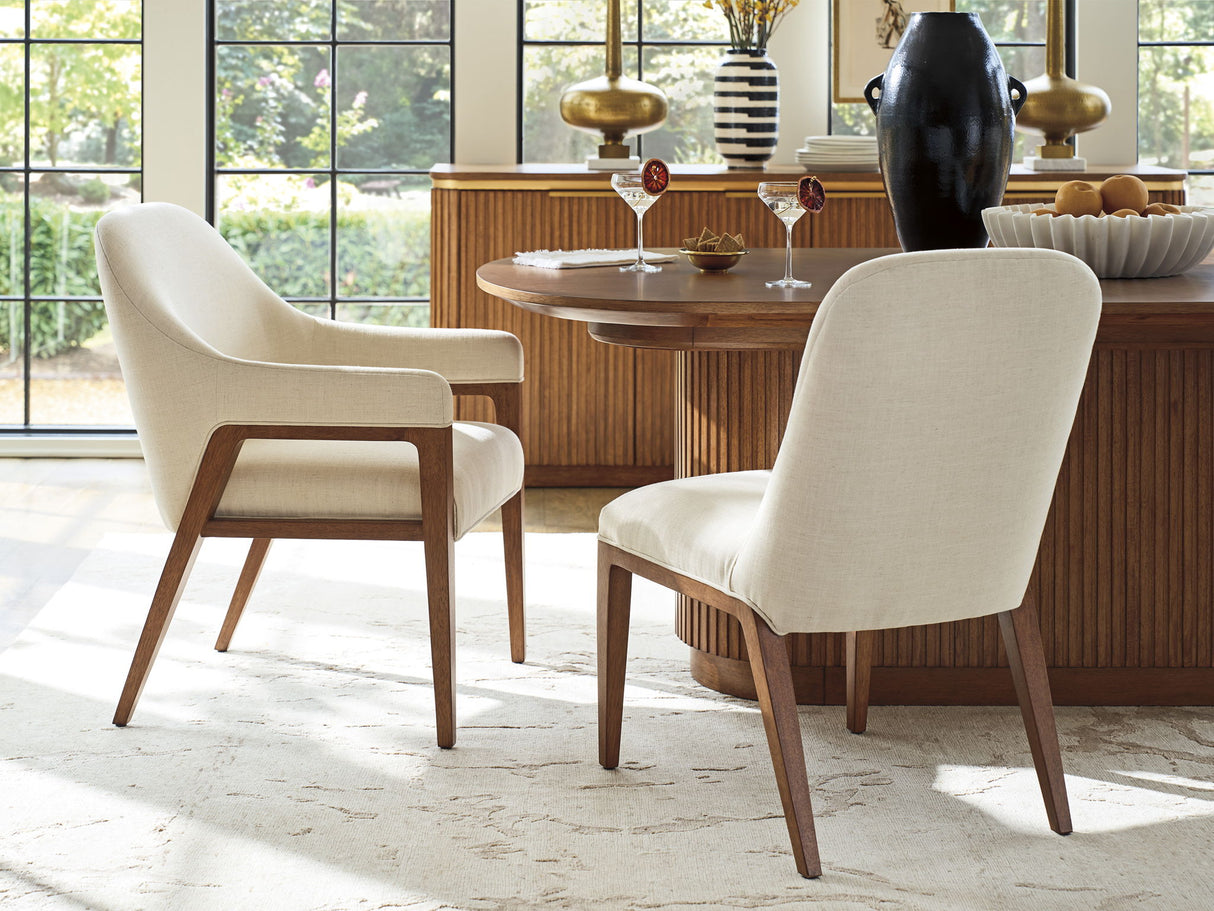 La Costa - Seacove Upholstered Side Chair - Beige / Dark Brown