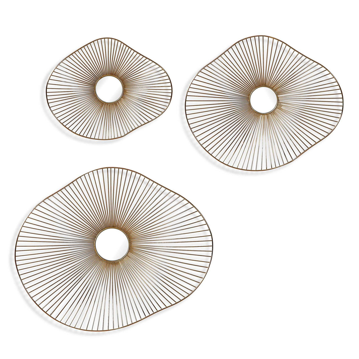 Avarie - Metal Wall Art Set Of 3 - Gold
