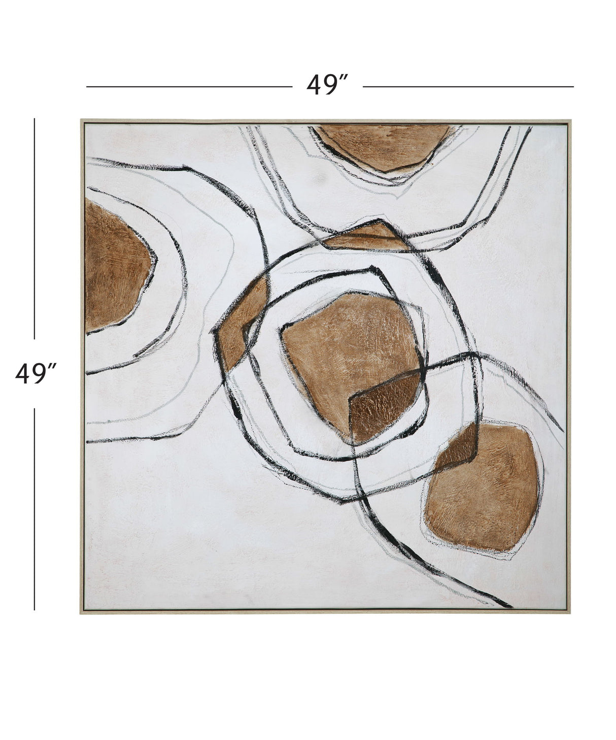 Rhetoric Canvas Art - White / Light Brown