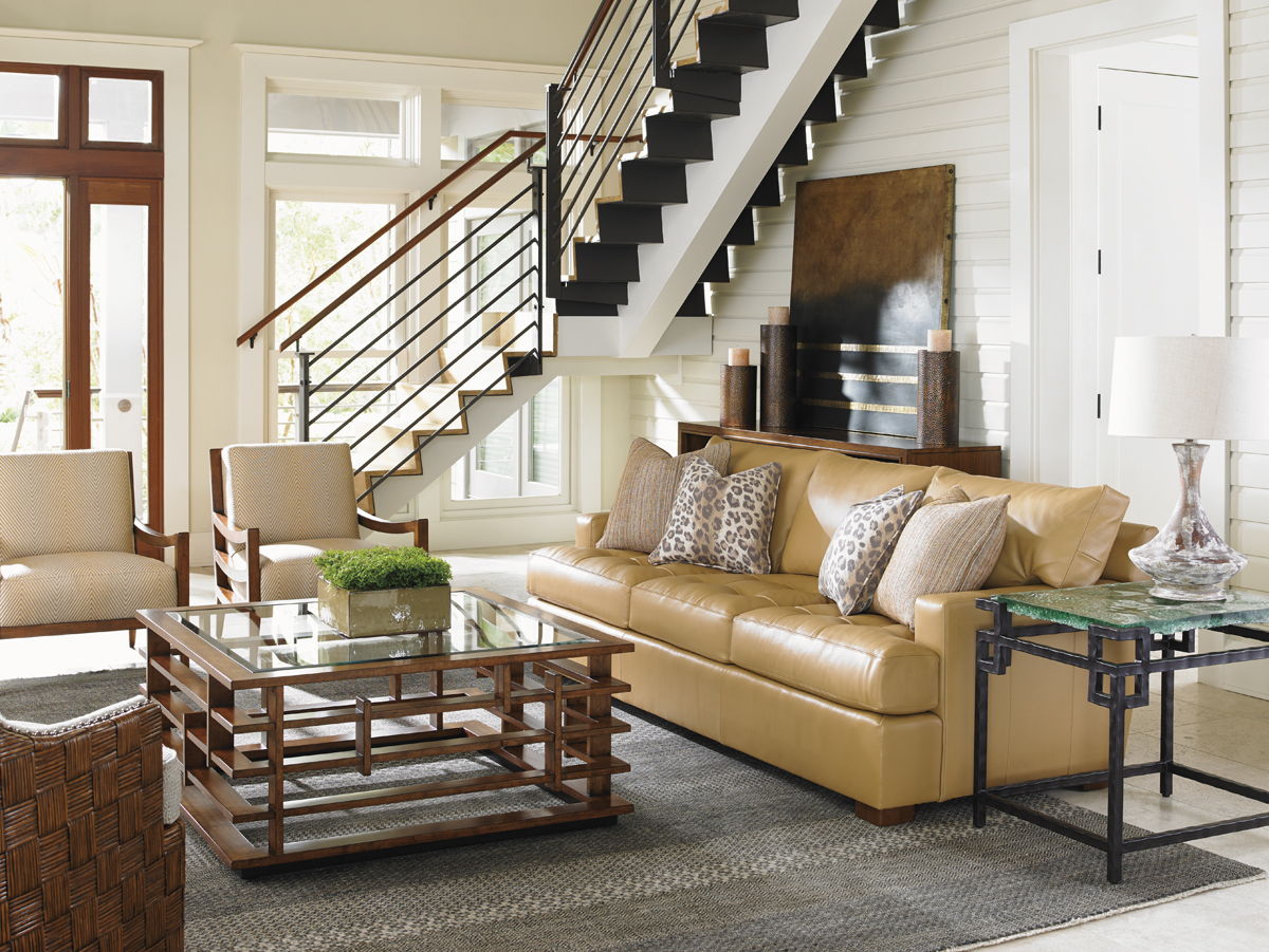 Island Fusion - Hermes Reef Glass Top Table