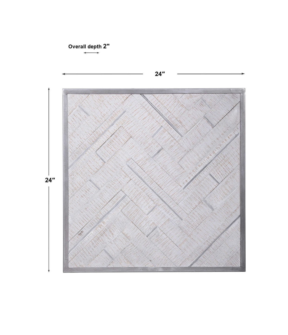 Redondo - Coastal Wood Wall Decor - Pearl Silver