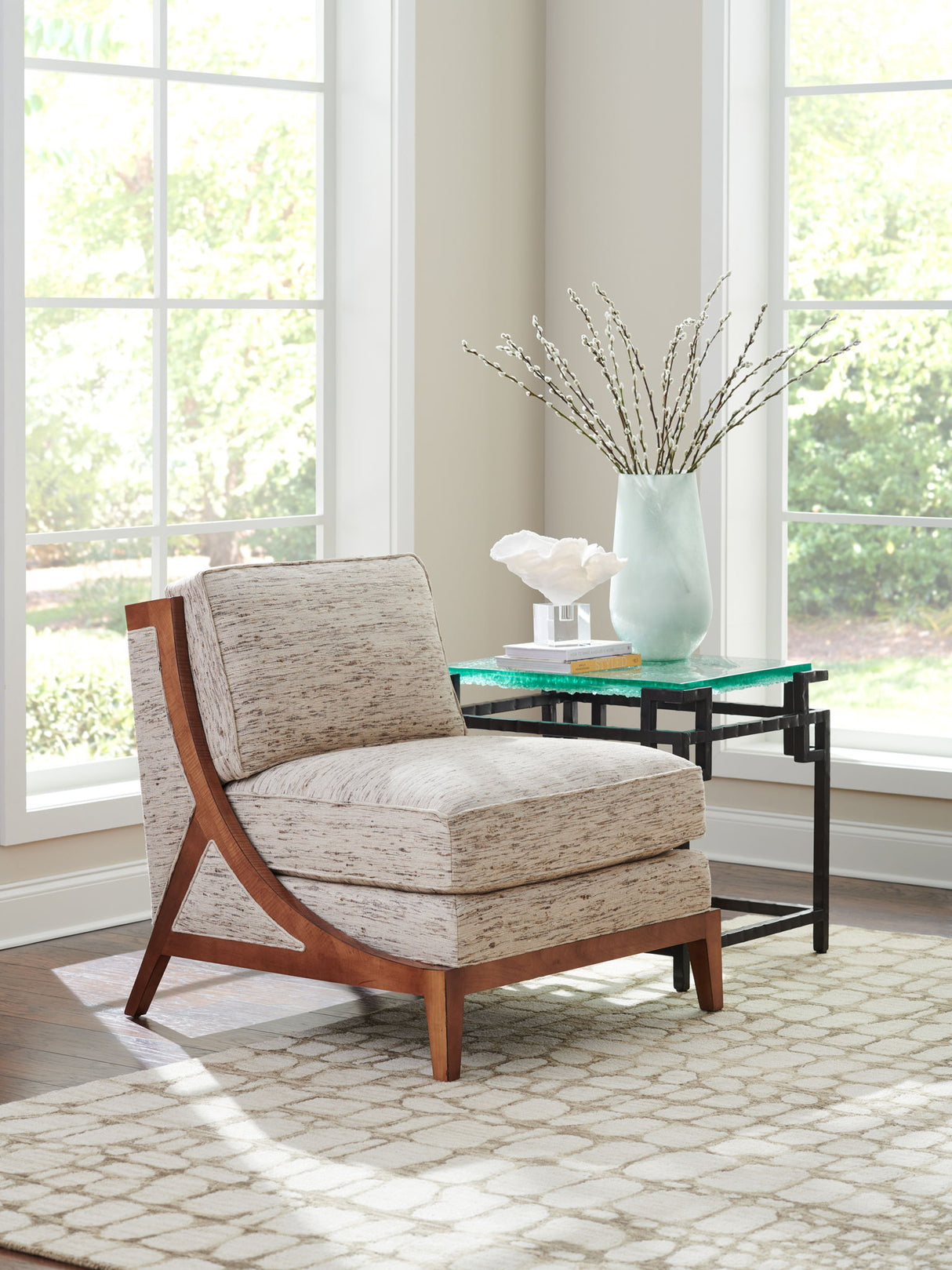 Island Fusion - Hermes Reef Glass Top Table