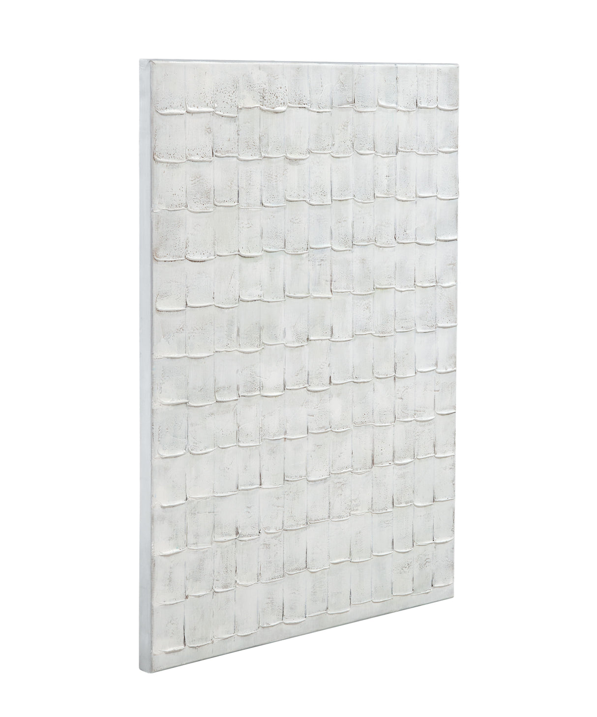 Linear Marks Canvas Art - White