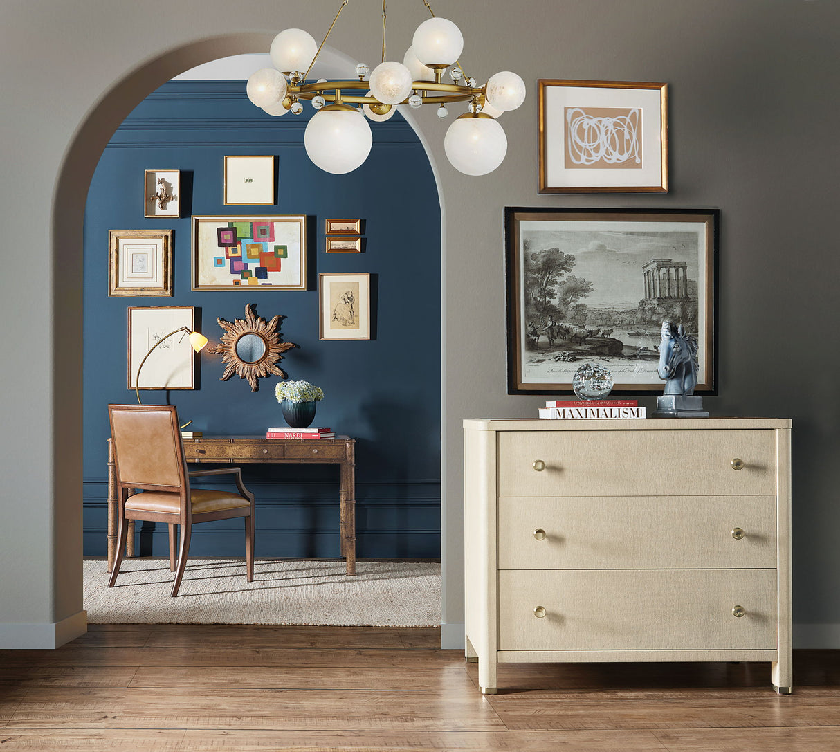 Archives - Raffia Three-Drawer Chest - Beige