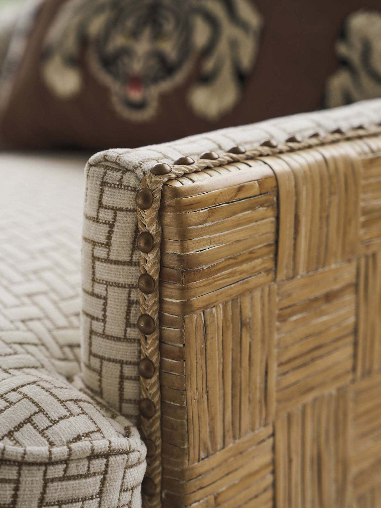 Barnaby - Barnaby Upholstered Arm Chair - Beige / Dark Brown