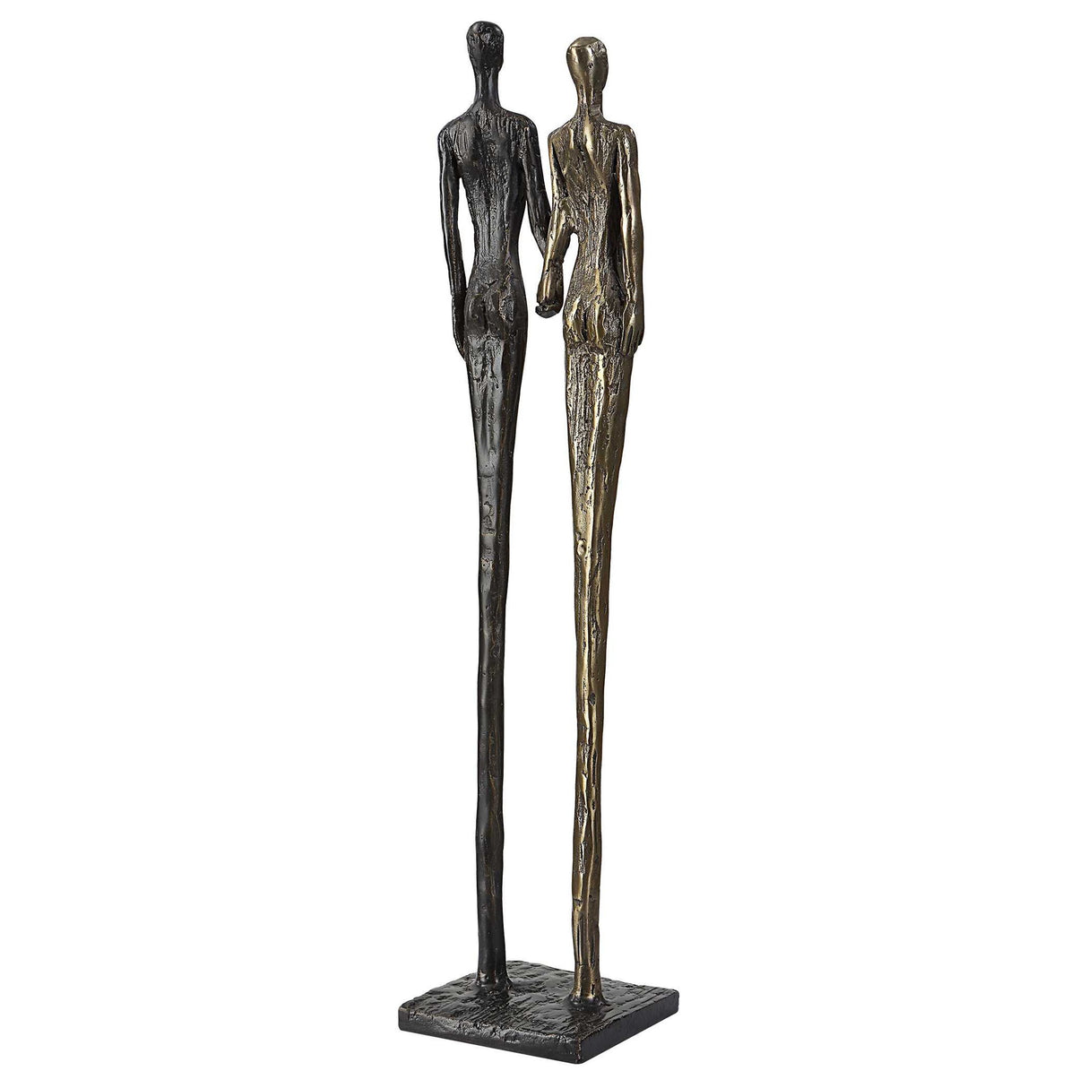Two's - Company Cast Iron Sculpture - Black