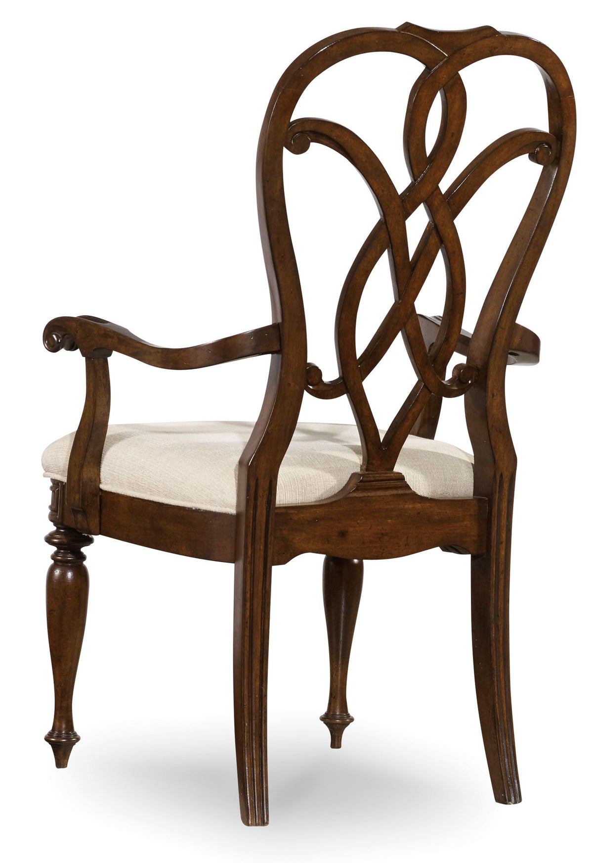 Leesburg - Splatback Arm Chair (Set of 2) - Beige / Dark Brown