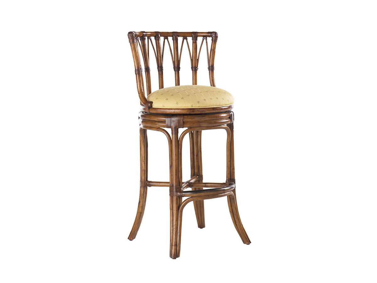 Island Estate - South Beach Swivel Bar Stool - Dark Brown