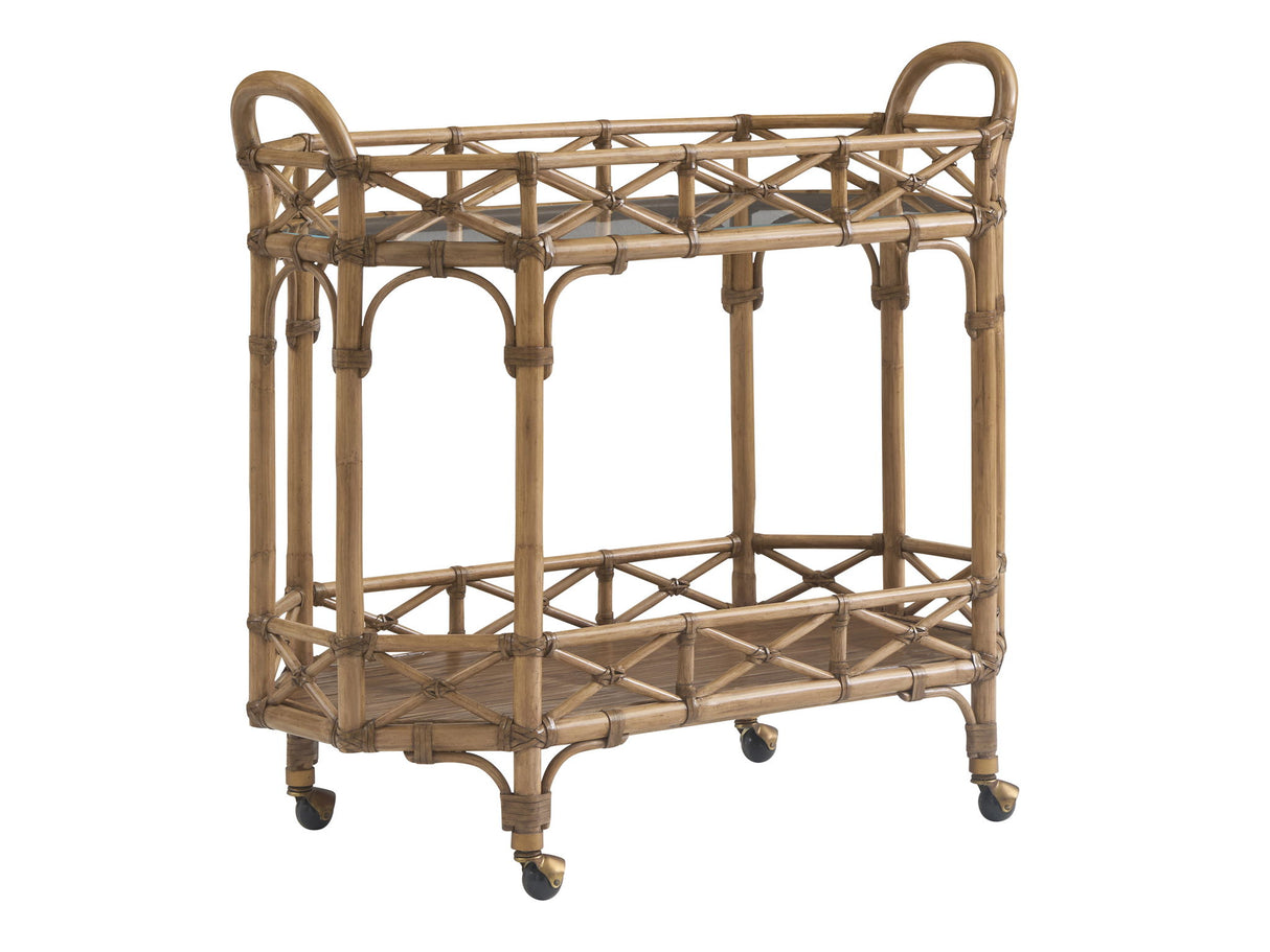 Key Biscayne - Nautilus Bar Cart - Light Brown