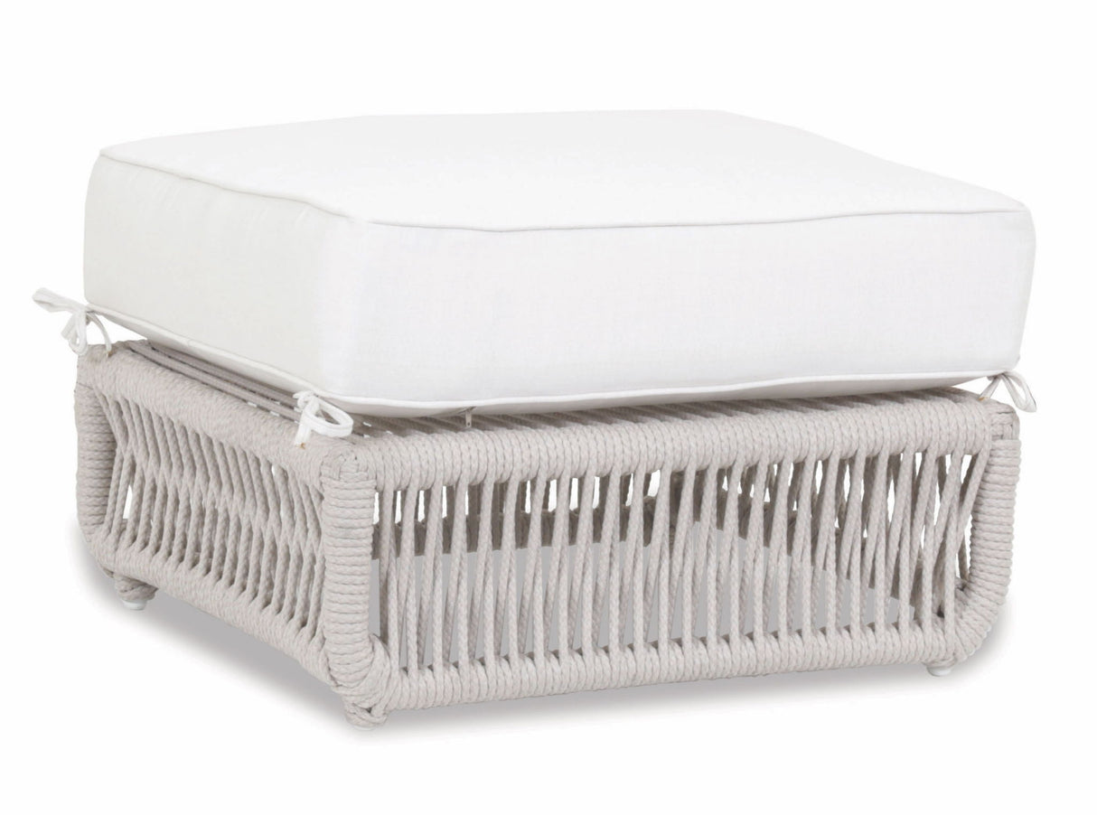 Dana - Rope Ottoman, With Self Welt - Linen Canvas