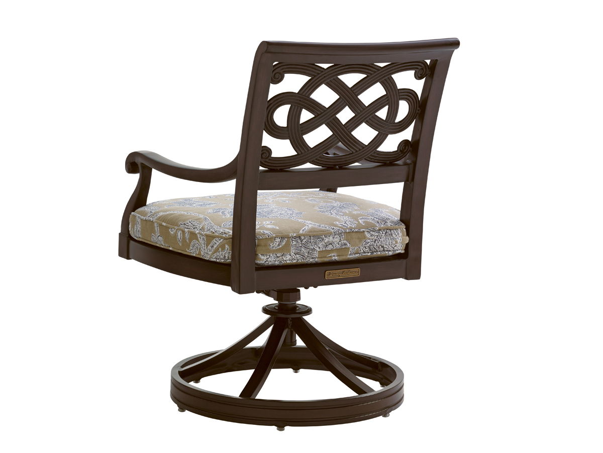 Royal Kahala Black Sands - Swivel Rocker Dining Chair - Dark Brown