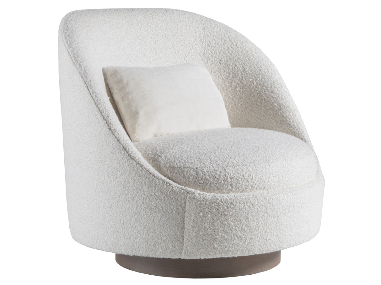 Artistica Upholstery - Genevieve Swivel Fabric Chair - White