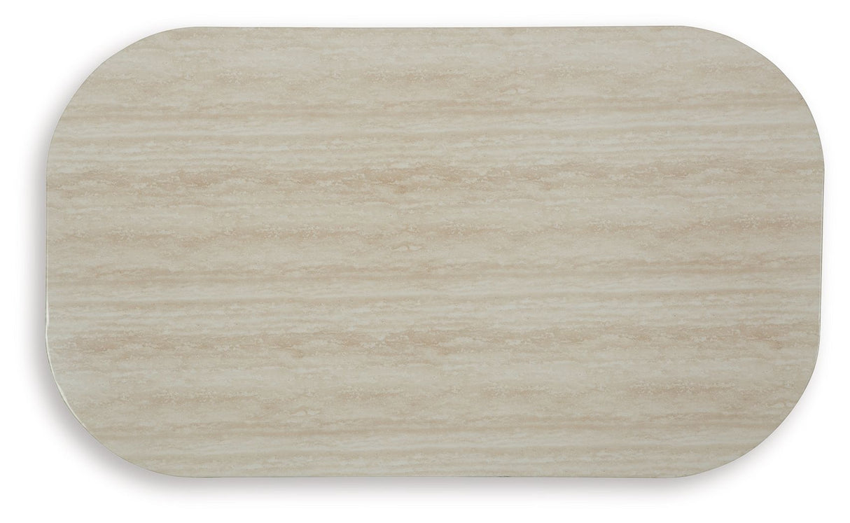 Kimora - Rectangular Cocktail Table - Beige / Dark Brown