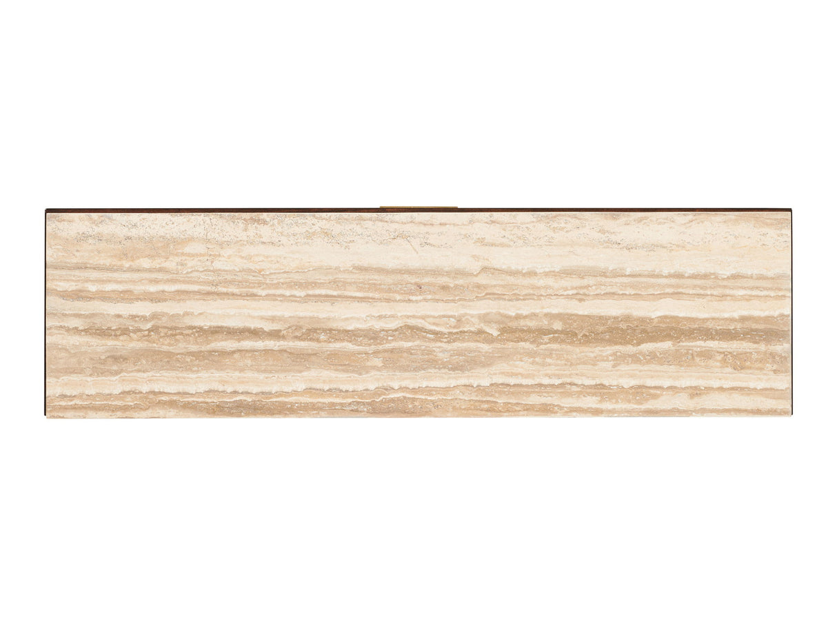 Silverado - Santa Clara Hall Chest With Stone Top - Dark Brown