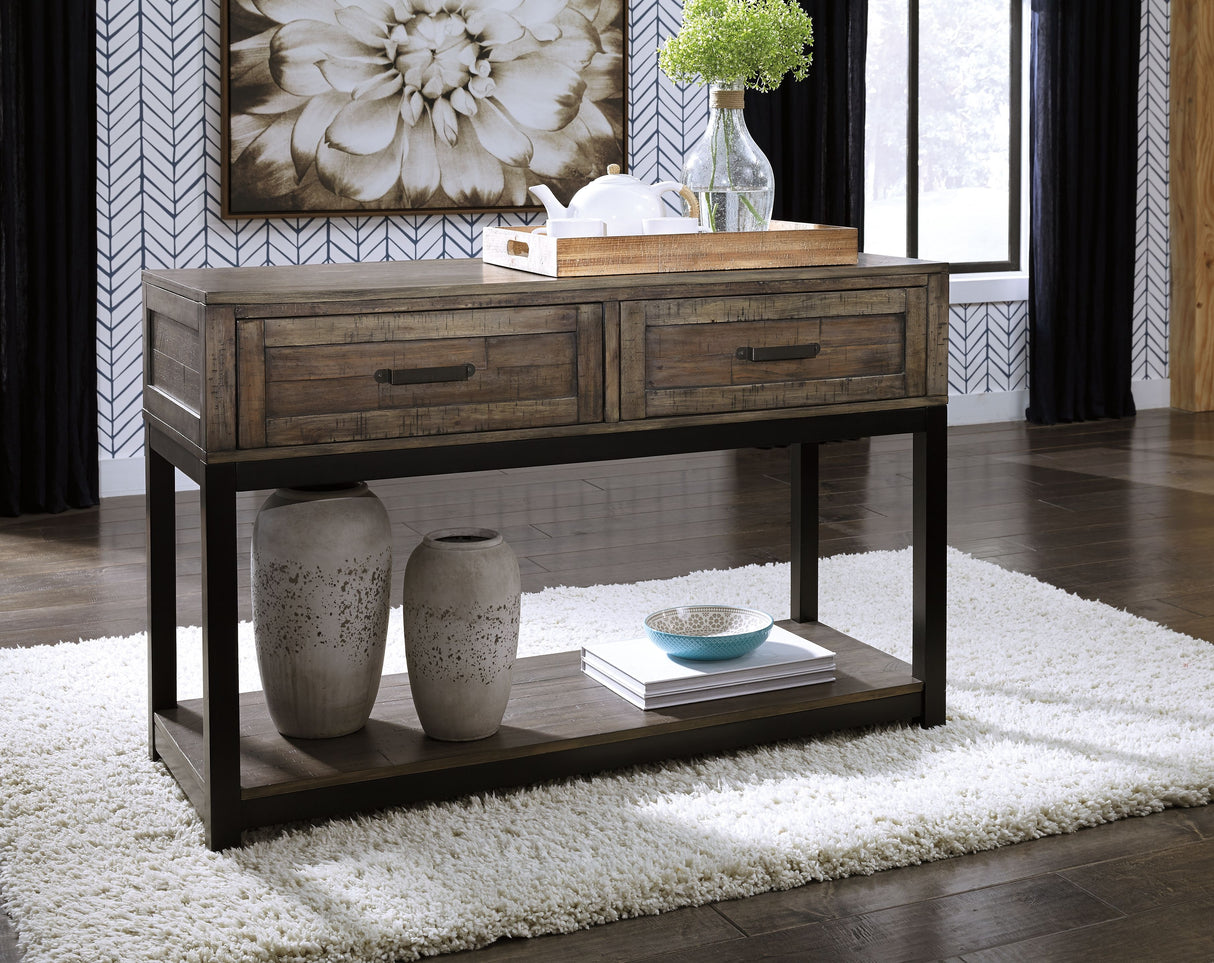 Johurst - Sofa Table - Grayish Brown